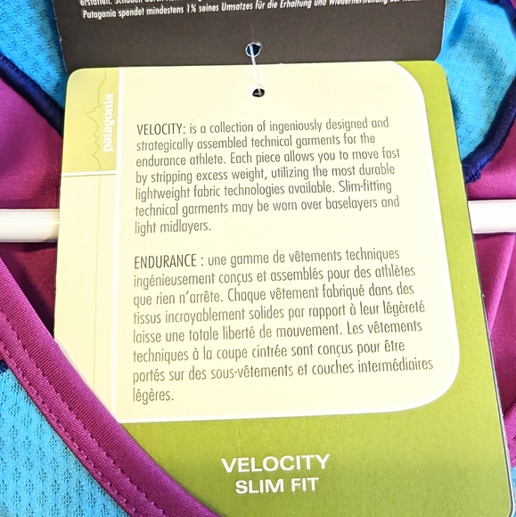 🆕️Patagonia Velocity Draft Slim Fit T-shirt With Pocket - Picture 7 of 7